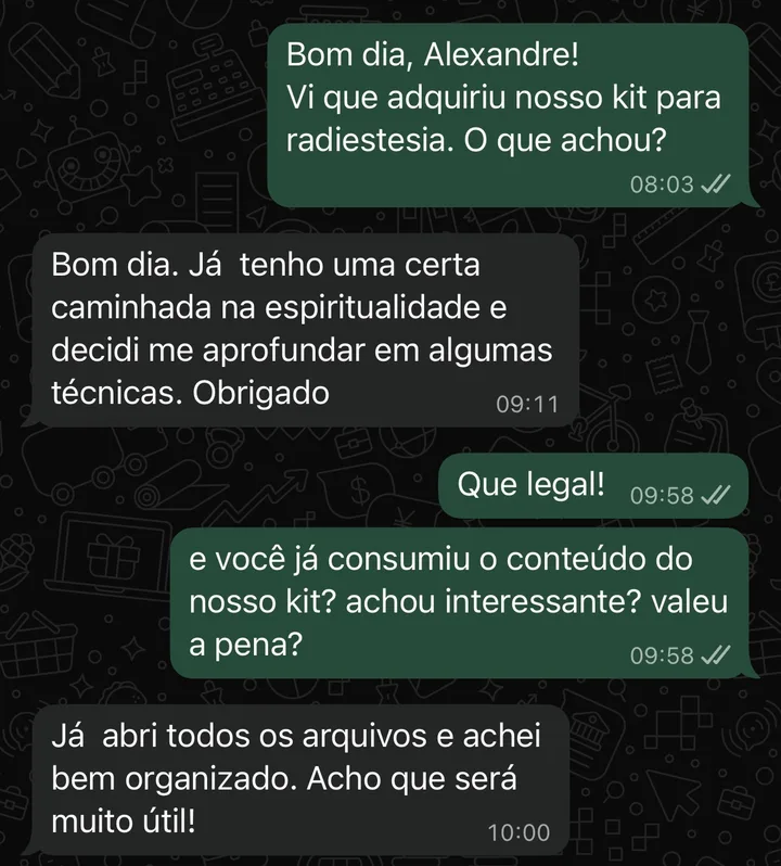 Depoimento real via WhatsApp